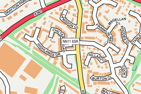 NN11 8SR map - OS OpenMap – Local (Ordnance Survey)