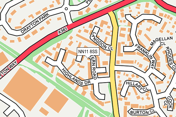 NN11 8SS map - OS OpenMap – Local (Ordnance Survey)