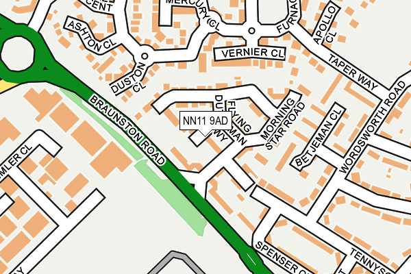 NN11 9AD map - OS OpenMap – Local (Ordnance Survey)