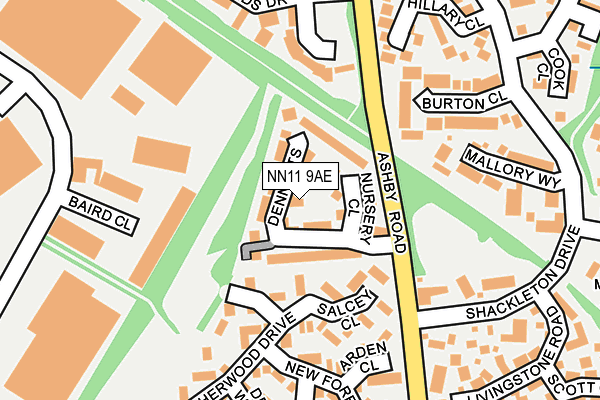 NN11 9AE map - OS OpenMap – Local (Ordnance Survey)