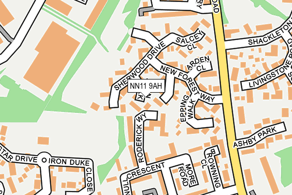 NN11 9AH map - OS OpenMap – Local (Ordnance Survey)