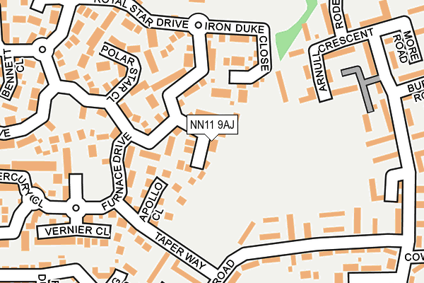 NN11 9AJ map - OS OpenMap – Local (Ordnance Survey)