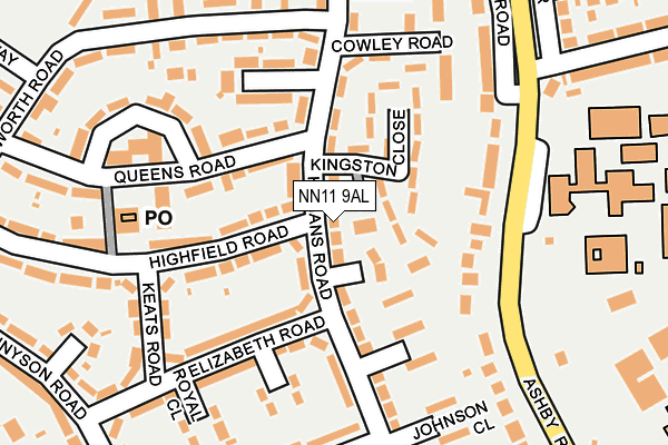 NN11 9AL map - OS OpenMap – Local (Ordnance Survey)