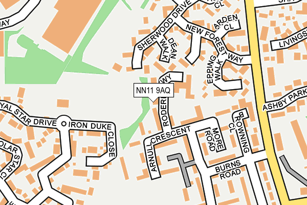 NN11 9AQ map - OS OpenMap – Local (Ordnance Survey)