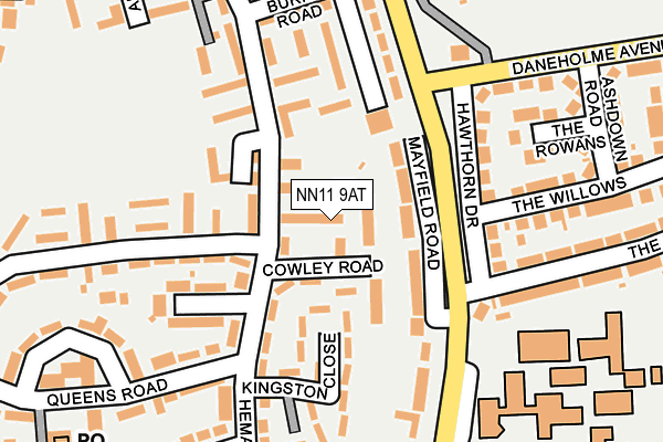 NN11 9AT map - OS OpenMap – Local (Ordnance Survey)