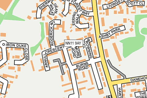 NN11 9AY map - OS OpenMap – Local (Ordnance Survey)