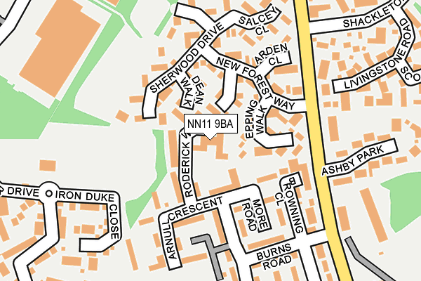 NN11 9BA map - OS OpenMap – Local (Ordnance Survey)