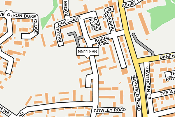 NN11 9BB map - OS OpenMap – Local (Ordnance Survey)