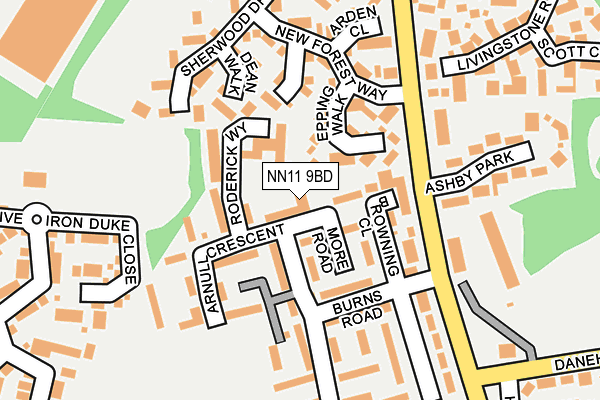 NN11 9BD map - OS OpenMap – Local (Ordnance Survey)