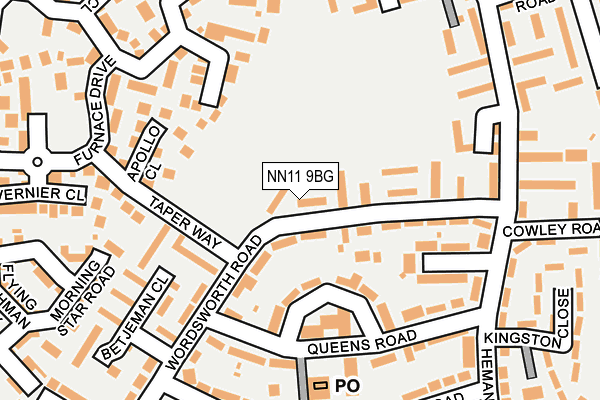 NN11 9BG map - OS OpenMap – Local (Ordnance Survey)