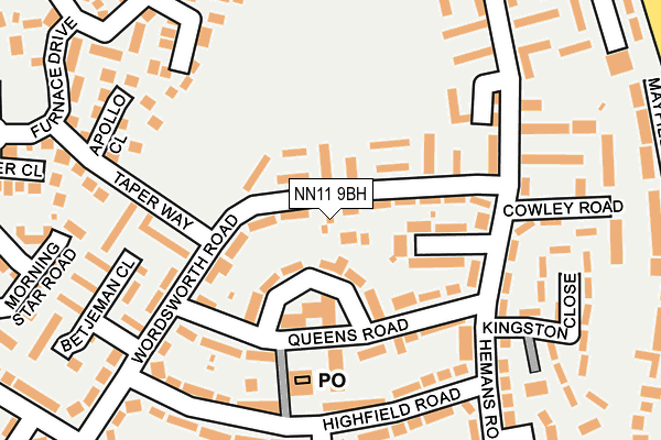 NN11 9BH map - OS OpenMap – Local (Ordnance Survey)