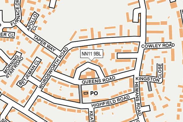 NN11 9BL map - OS OpenMap – Local (Ordnance Survey)