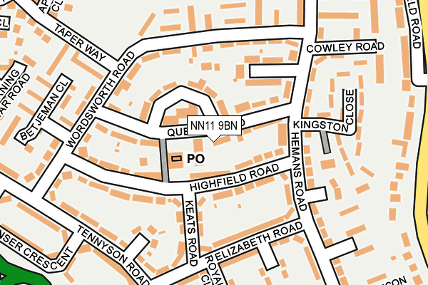 NN11 9BN map - OS OpenMap – Local (Ordnance Survey)