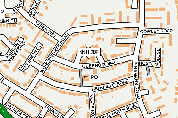 NN11 9BP map - OS OpenMap – Local (Ordnance Survey)