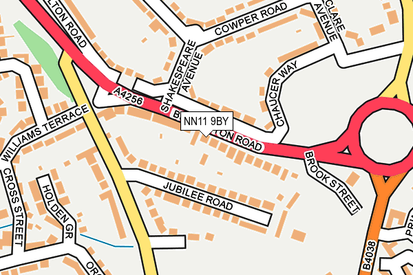 NN11 9BY map - OS OpenMap – Local (Ordnance Survey)