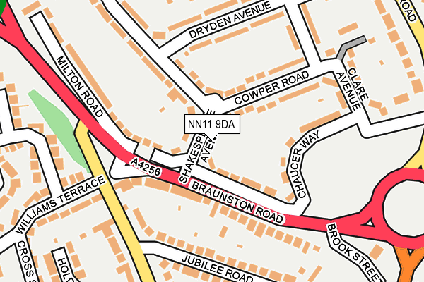 NN11 9DA map - OS OpenMap – Local (Ordnance Survey)