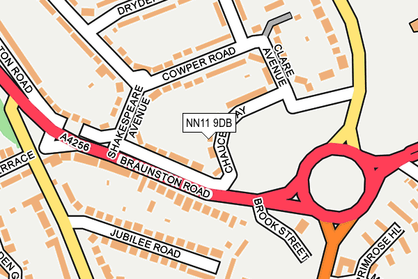 NN11 9DB map - OS OpenMap – Local (Ordnance Survey)