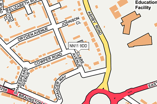 NN11 9DD map - OS OpenMap – Local (Ordnance Survey)