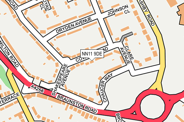 NN11 9DE map - OS OpenMap – Local (Ordnance Survey)