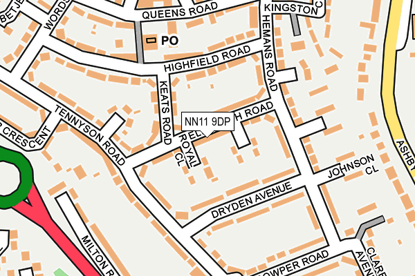 NN11 9DP map - OS OpenMap – Local (Ordnance Survey)