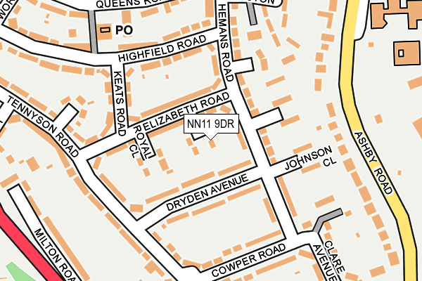 NN11 9DR map - OS OpenMap – Local (Ordnance Survey)