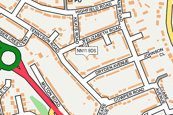 NN11 9DS map - OS OpenMap – Local (Ordnance Survey)