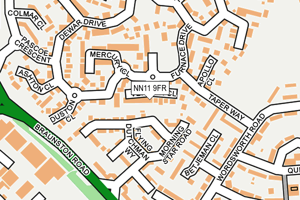 NN11 9FR map - OS OpenMap – Local (Ordnance Survey)