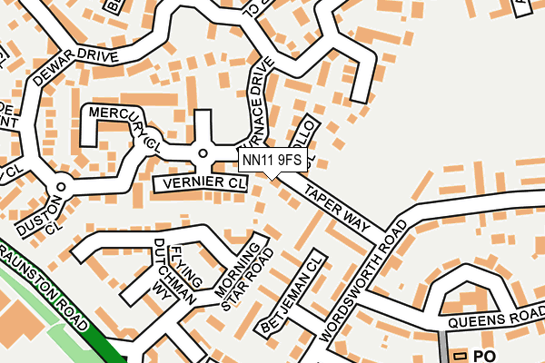 NN11 9FS map - OS OpenMap – Local (Ordnance Survey)