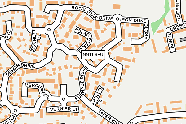 NN11 9FU map - OS OpenMap – Local (Ordnance Survey)