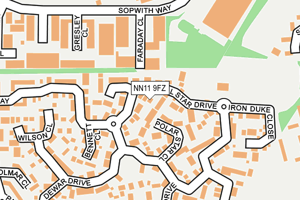 NN11 9FZ map - OS OpenMap – Local (Ordnance Survey)