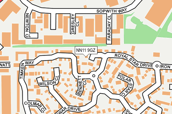 NN11 9GZ map - OS OpenMap – Local (Ordnance Survey)