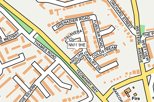 NN11 9HE map - OS OpenMap – Local (Ordnance Survey)