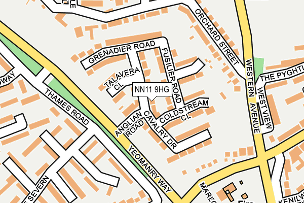 NN11 9HG map - OS OpenMap – Local (Ordnance Survey)