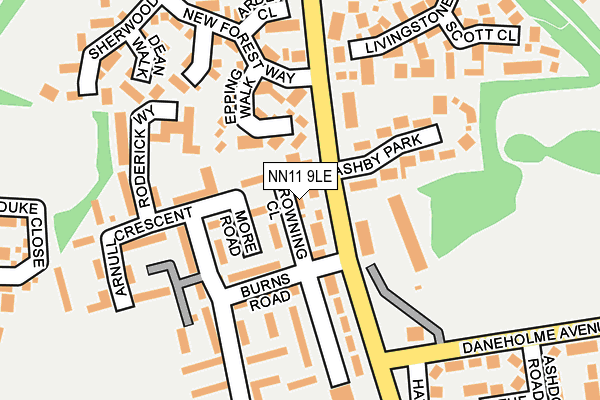 NN11 9LE map - OS OpenMap – Local (Ordnance Survey)
