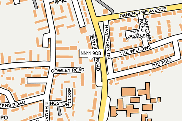 NN11 9QB map - OS OpenMap – Local (Ordnance Survey)
