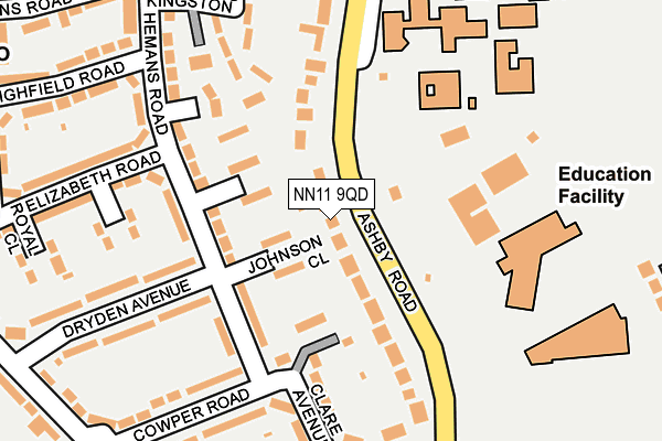 NN11 9QD map - OS OpenMap – Local (Ordnance Survey)