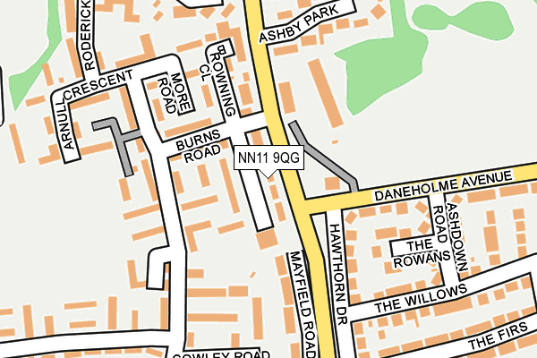 NN11 9QG map - OS OpenMap – Local (Ordnance Survey)