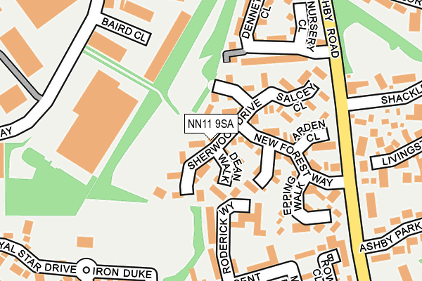 NN11 9SA map - OS OpenMap – Local (Ordnance Survey)
