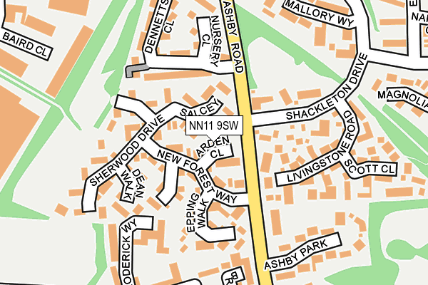 NN11 9SW map - OS OpenMap – Local (Ordnance Survey)