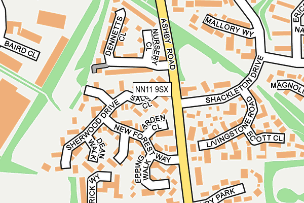 NN11 9SX map - OS OpenMap – Local (Ordnance Survey)