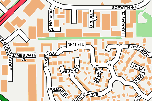 NN11 9TD map - OS OpenMap – Local (Ordnance Survey)