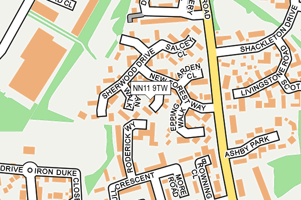 NN11 9TW map - OS OpenMap – Local (Ordnance Survey)