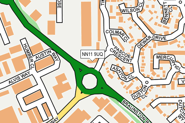 NN11 9UQ map - OS OpenMap – Local (Ordnance Survey)
