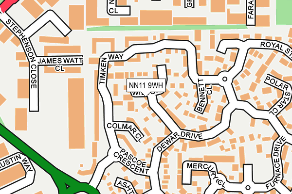 NN11 9WH map - OS OpenMap – Local (Ordnance Survey)