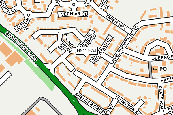 NN11 9WJ map - OS OpenMap – Local (Ordnance Survey)