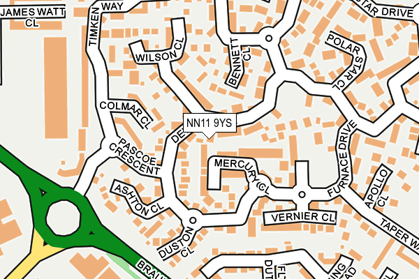 NN11 9YS map - OS OpenMap – Local (Ordnance Survey)