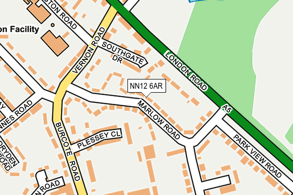 NN12 6AR map - OS OpenMap – Local (Ordnance Survey)