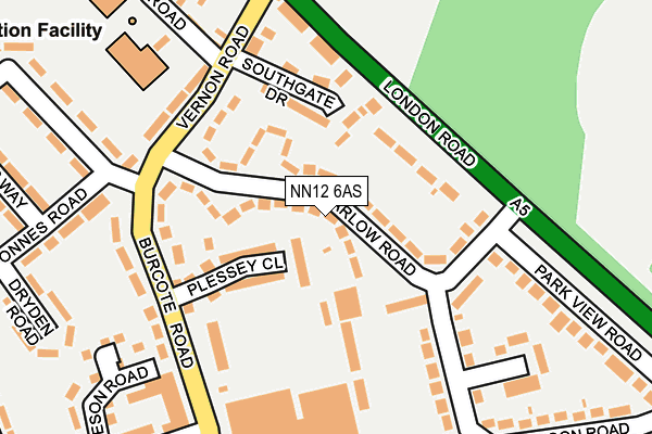 NN12 6AS map - OS OpenMap – Local (Ordnance Survey)