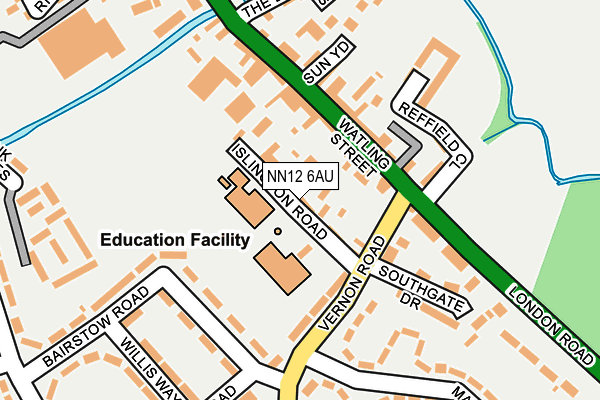 NN12 6AU map - OS OpenMap – Local (Ordnance Survey)