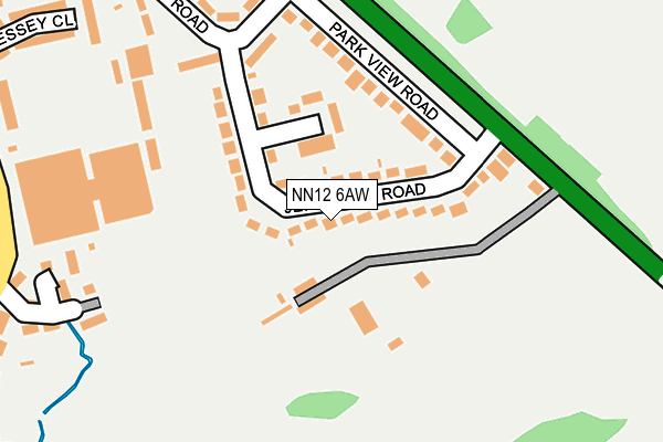 NN12 6AW map - OS OpenMap – Local (Ordnance Survey)